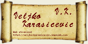 Veljko Karašićević vizit kartica